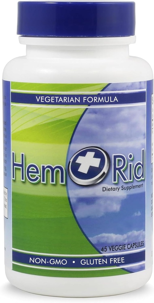 HemRid Best Hemorrhoid Supplement, Reduce Itching, Irritation, Bleeding, Burning in 2-5 Days, Clinically Tested Ingredients Provide Fast Relief in 120 Days