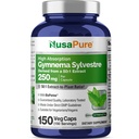 NusaPure Gymnema Sylvestre 50:1 Extract, 250 mg Ισοδύναμο με 12.500mg Per Vegan Caps - 150 Count (Non-GMO, Vegan, Bioperine)