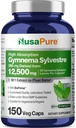 NusaPure Gymnema Sylvestre 50:1 Extract, 250 mg Ισοδύναμο με 12.500mg Per Vegan Caps - 150 Count (Non-GMO, Vegan, Bioperine)