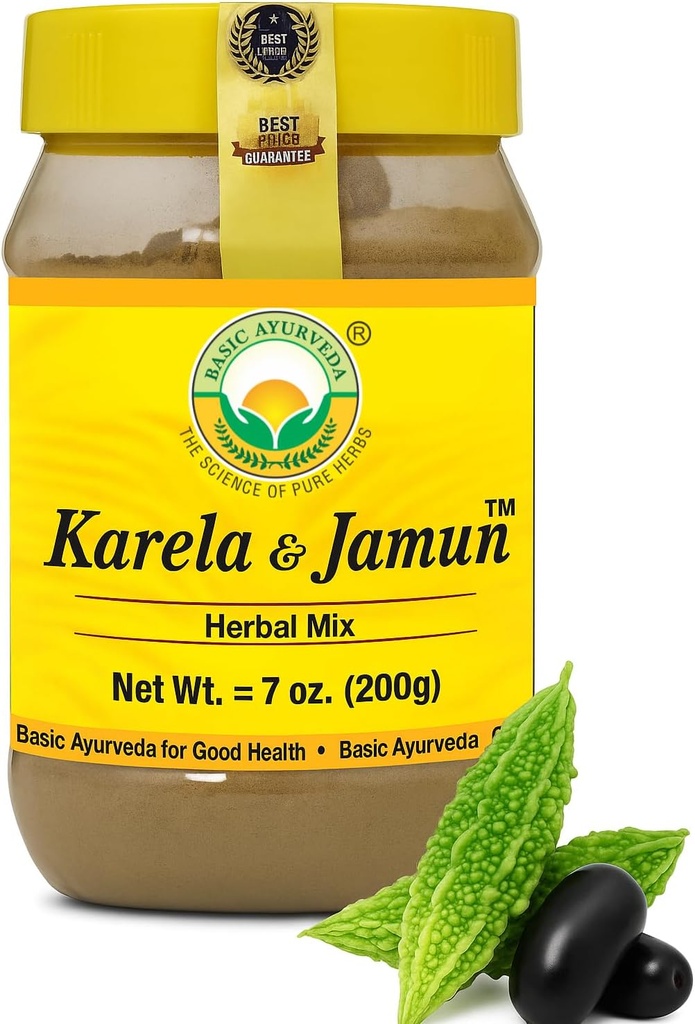 BASIC AYURVEDA Karela & Jamun Herbal Mix Powder 