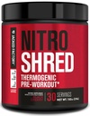 Jacked Factory NITROSURGE Shred Pre Workout Supplement - Ενεργειακό Booster, Instant Strength Gains, Sharp Focus, Ισχυρές Αντλίες - Nitric Oxide Booster & PreWorkout Powder - 30Sv, Black Cherry
