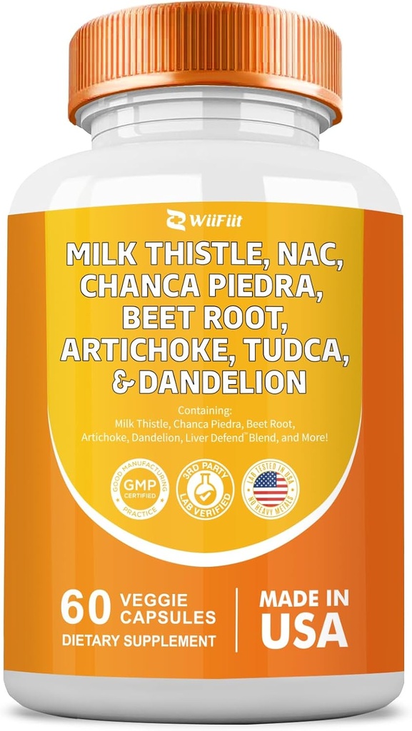 Γάλα Thistle 3000mg NAC Chanca Piedra 2000mg Beet Root 2000mg Artichoke 2000mg Tudca Dandelion Root 1000mg με ψευδάργυρος Yarrow Turmeric Repair Supplement Plus Chicory, Mineral Συμπληρώματα 60 Count