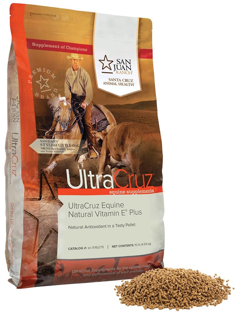 UltraCruz - sc-516275 Equine Natural Vitamin E Plus συμπλήρωμα για τα άλογα, 10 lb, Pellet (66 Ημέρα προσφοράς)