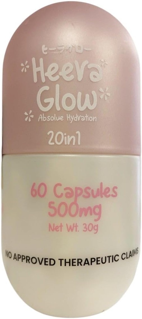 60 Κόμης Heera Glow Απόλυτη Ενυδάτωση 20 σε 1 Κάψουλες Κολλαγόνου Γλουταθιόνης