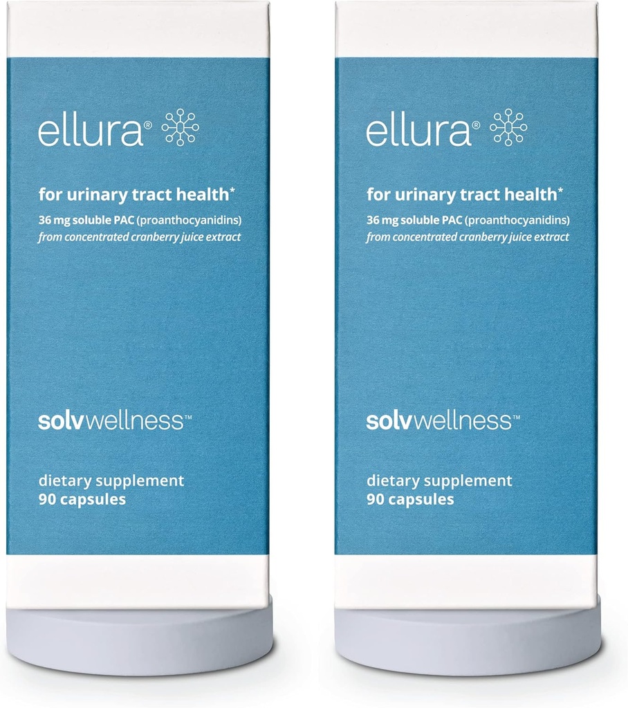 ellura Solv Wellness Clinically Proven Cranberry Supplement: Πάρτε μπροστά από τους UTIs με 36mg του 100% Bioδιαθέσιμο PAC, 180 κάψουλες