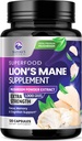 Κάψουλες Mane Mushroom 10.000mg - Κάψουλες συμπλήρωμα Mane Lion για την υποστήριξη μνήμης και εστίασης, εγκέφαλος, υποστήριξη ανοσοποιητικής υγείας, Vegan, Εμφιαλωμένο στις ΗΠΑ, εκχύλισμα σκόνης Lions Mane Mushroom, 120 Count