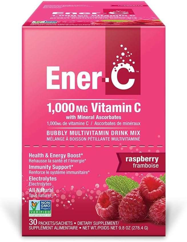 Ener-Life Raspberry Multivitamin Drink Mix 30 Count, 0,3 Oz