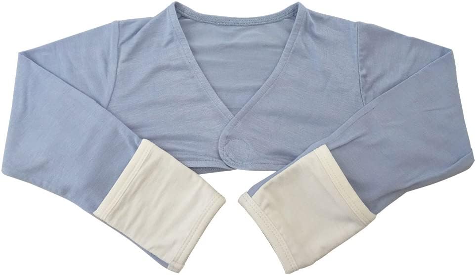 Ψευδάργυρος-φιλτράρεται Rayon Eczema πρόσωπο Anti-Scratch μανίκι κάλυμμα Vest (24 Μήνες Bule)