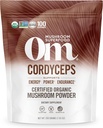OM Mushroom Cordyceps Powder 7.05 oz (100 μερίδες) – Βιολογικό, Vegan, Μη ΓΤΟ, Χωρίς Γλουτένη – Ενέργεια, Σταμίνα & Υποστήριξη Αντοχής – Προσαρμοσμένο Superfood για Αθλητικά, Επιδόσεις, Smoothies & Τσάι