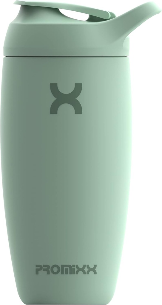 Promixx Pursuit Shaker μπουκάλι μονωμένο από ανοξείδωτο χάλυβα μπουκάλι νερό και shawer Κύπελλο, 18oz, Seagrass Green