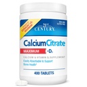 21st Century Vitamins Calcium Citrate Plus D3 Maximum Tablets, 400 Count