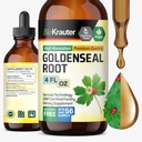 BIO KRAUTER Βάμμα Goldenseal - Vegan Lung Cleanse & Detox - Golden Seal Herb Supplement - Αλκοόλ & Ζάχαρη Δωρεάν σταγόνες - 4 Fl.Oz.