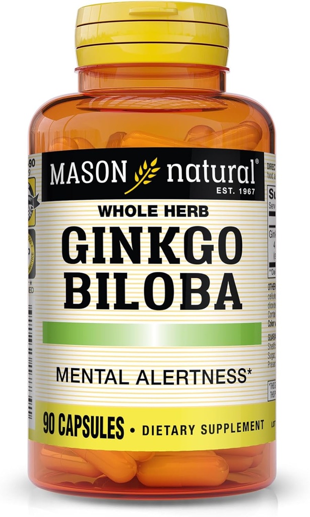 Mason Βιταμίνες Gingko Biloba Κάψουλες, 90 κόμης