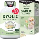 Maxi Health Kyolic Organic Σκόρδο συμπλήρωμα - Kosher Σκόρδο δισκία με Κιολικό Εκχύλισμα Σκόρδων Ηλικίας για Ανοσολογική Υποστήριξη - Χορτοφαγικά Σκόρδα Χάπια (90 Count)