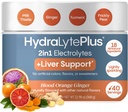 Hydralyte Liver Support + Ηλεκτρόλυτο μείγμα με γαϊδουράγκαθο γάλακτος, κουρκουμά, Ginger, Prickly Pear, Πράσινο εκχύλισμα τσαγιού Formated for Rapid Rehydration, (Blood Orange Ginger, 40 σερβίτσιο)