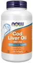 NOW Συμπληρώματα Τροφίμων, Cod Liver Oil 650 mg, Εξαιρετική Πηγή Βιταμινών Α και D-3, 250 Softgels