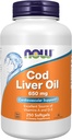 NOW Συμπληρώματα Τροφίμων, Cod Liver Oil 650 mg, Εξαιρετική Πηγή Βιταμινών Α και D-3, 250 Softgels