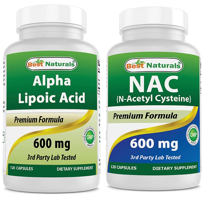 Best Naturals Alpha Lipoic Acid 600 mg & NAC 600 mg