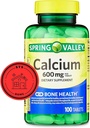 Spring Valley Calcium 600 mg, 100 δισκία 