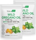 Λάδι καψακίων Orγανης - 2 σε 1 6000mg Λάδι Orγανης με Μαύρο Λάδι Σπόρων 200mg - Κάψουλες Συμπληρώματος Έλαιου Orγανης - Υποστηρικτική Υποστήριξη & Αντιοξειδωτικό, Μη-GMO Υποστηρίξτε το (2 Pack)