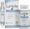 Luminite Sleep Support - Nighttime Sleep Aid Supplement - L-Tryptophan, Μελατονίνη, Χαμομήλι - Μη Συνήθεια Forming, 30 Count