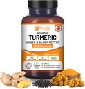 Turmeric Curcumin 1440mg με Μαύρο Πιπέρι & Τζίντζερ I 120 Vegan Turmeric Κάψουλες Υψηλής Δύναμης (2 Μήνες Προμήθεια) I Made in The UK by Prowise Healthcare