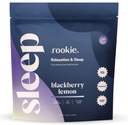 Rookie Wellness Sleep - Natural Sleep Aid με 180 mg διγλυκινικό μαγνήσιο, 1 mg μελατονίνης, βαλεριάνας ρίζας, & πάθους λουλούδι για την προώθηση της ηρεμίας & ύπνου (30 Pack, BlackBerry λεμόνι)