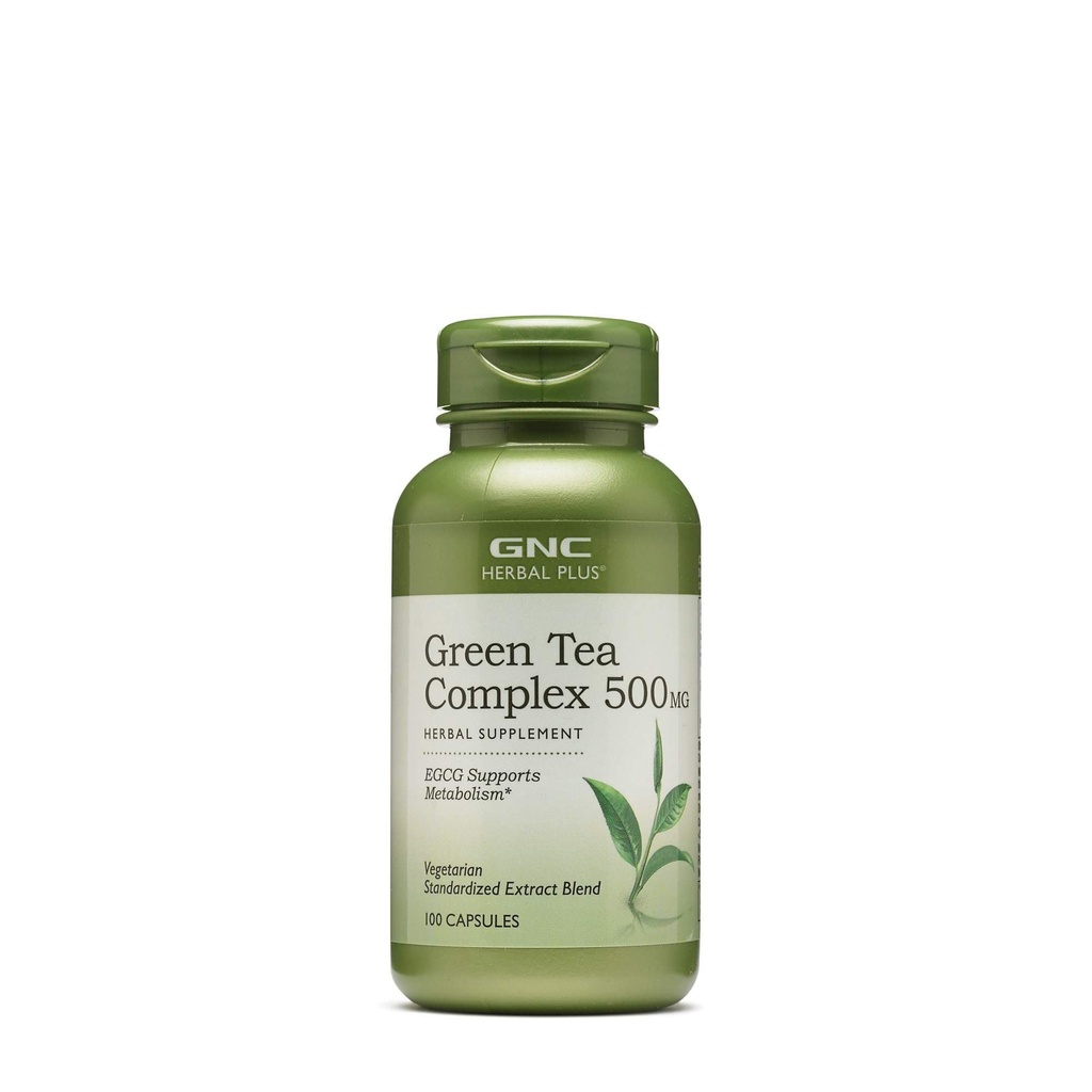 GNC Herbal Plus Green Tea Complex 500mg συμπλήρωμα, χορτοφάγοι, υποστηρίζει το μεταβολισμό, 100 υπηρεσίες
