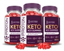 (3 Pack) Proton Protein Keto ACV Gummies Advanced Formula 1000MG Proton Keto Gummies Apple Cider Vinegar Boost Formulated with Pomegranate Beet Juice Powder B12 Vegan Non GMO 180 Gummys