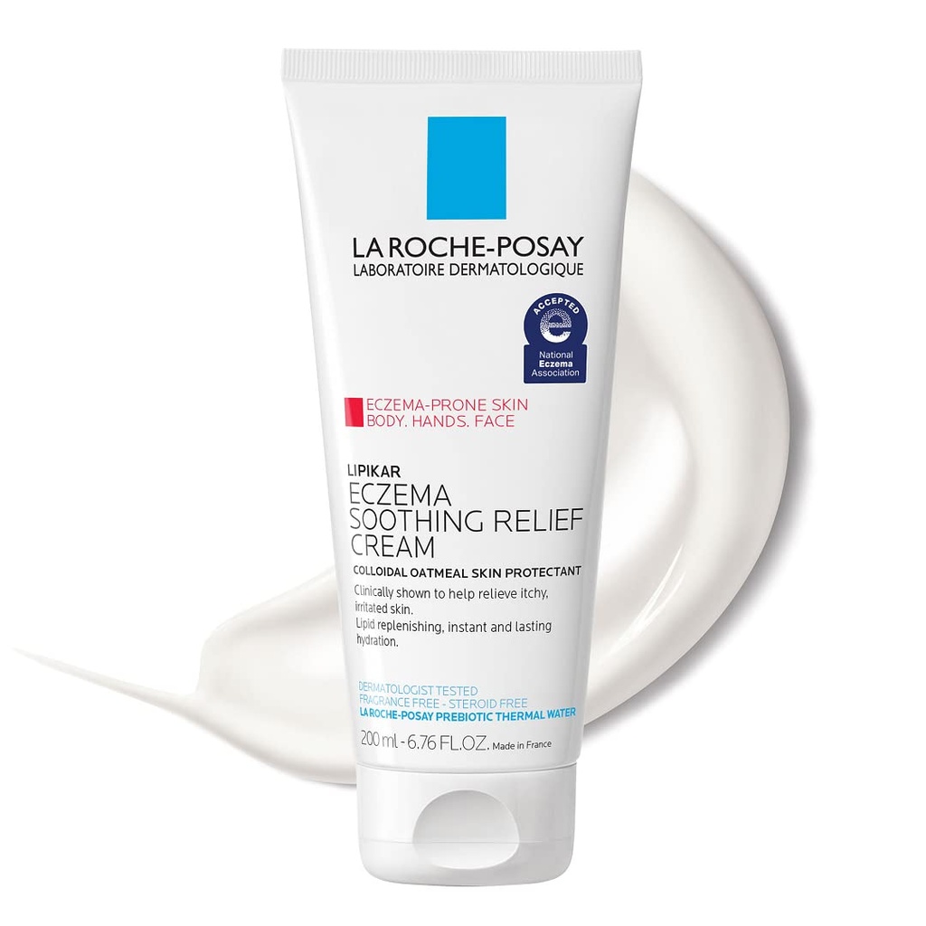 La Roche-Posay Lipikar Sothing Relief Eczema Cream, Lotion προσώπου και σώματος για το έκζεμα και το ευαίσθητο, ξηρό δέρμα, Moisturizer με κολλοειδές βρώμη για να ανακουφίσει την ερεθισμό