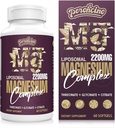 Λιποσωμικό σύμπλοκο μαγνησίου 2200MG Softgels, Θρεονικό μαγνήσιο, Γλυκινικό μαγνήσιο, Κιτρικό μαγνήσιο, Συμπλήρωμα τριών-σε-ένα, Χωρίς γλουτένη, 60 Softgels