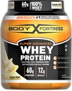 Φρούριο σώματος Super Advanced Whey πρωτεΐνη σκόνη, μπανάνα Creme Γεύση, χωρίς γλουτένη, 2 Lb