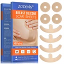 Σιλικόνη Scar Sheets για το στήθος - 8 Pack, συμπεριλαμβανομένων 4 Areola Soft Stripes & 4 Stampor Sheets
