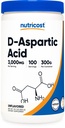 Nutricost D-ασπαρτικό οξύ (DAA) σκόνη 300G - καθαρό D ασπαρτικό οξύ