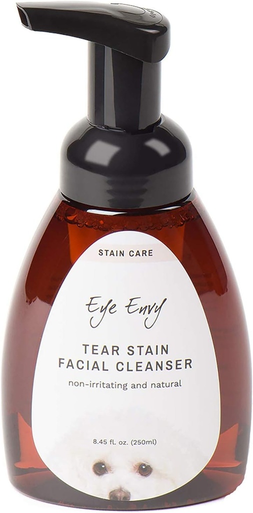 Eye Envy Tear Stain Καθαριστικό προσώπου για σκύλους και γάτες. Ξεπλένει Crusty Eye Debris, Eye Boogers, Eye Απαλλαγή. Φόρμουλα χωρίς δακρυγόνα. Αντιμετωπίζει την Αιτία της Βαφής. Όλα φυσικά. 8.45 fl. oz.