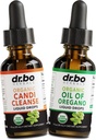 Candi Cleanse & Ρίγανη σταγόνες πετρελαίου - Βιολογικό Έλαιο Ρίγανης σταγόνες Υγρό & Μαύρο Wormwood Walnut - Επιπλέον δύναμη Overgrowth Balance Complex, Natural Oral Gut Cleanser Detox Health Συμπληρώματα 1 oz