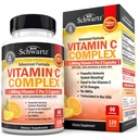 BioSchwartz Vitamin C Complex Supplement - Βιταμίνη C 1000mg Κάψουλες με Rose HIPS Ψευδάργυρος και Εσπεριδοειδή Βιοφλαβονοειδή για Ανοσολογική Υγεία, Κυτταρική Ενέργεια, Παραγωγή Κολλαγόνου, 120 Count (60 Day Supply)