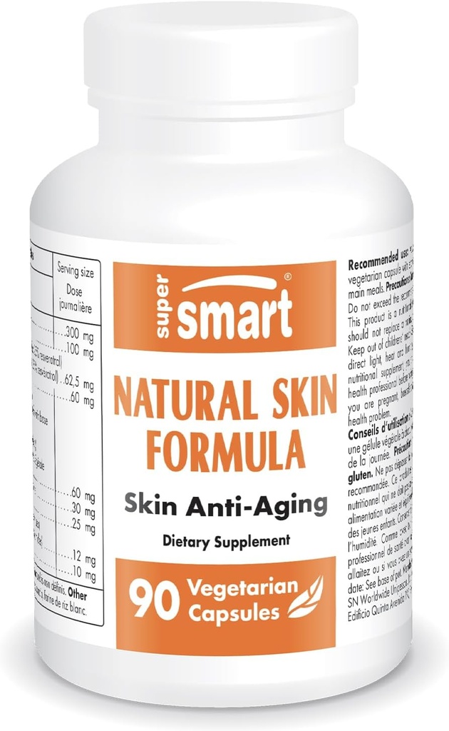SuperSmart - Natural Skin Formula (High Potency) - με Υαλουρονικό Οξύ, Κολλαγόνο, ελαστίνη, Ceramides, Silica - Δερμοενυδάτωση & Ελαστικότητα 