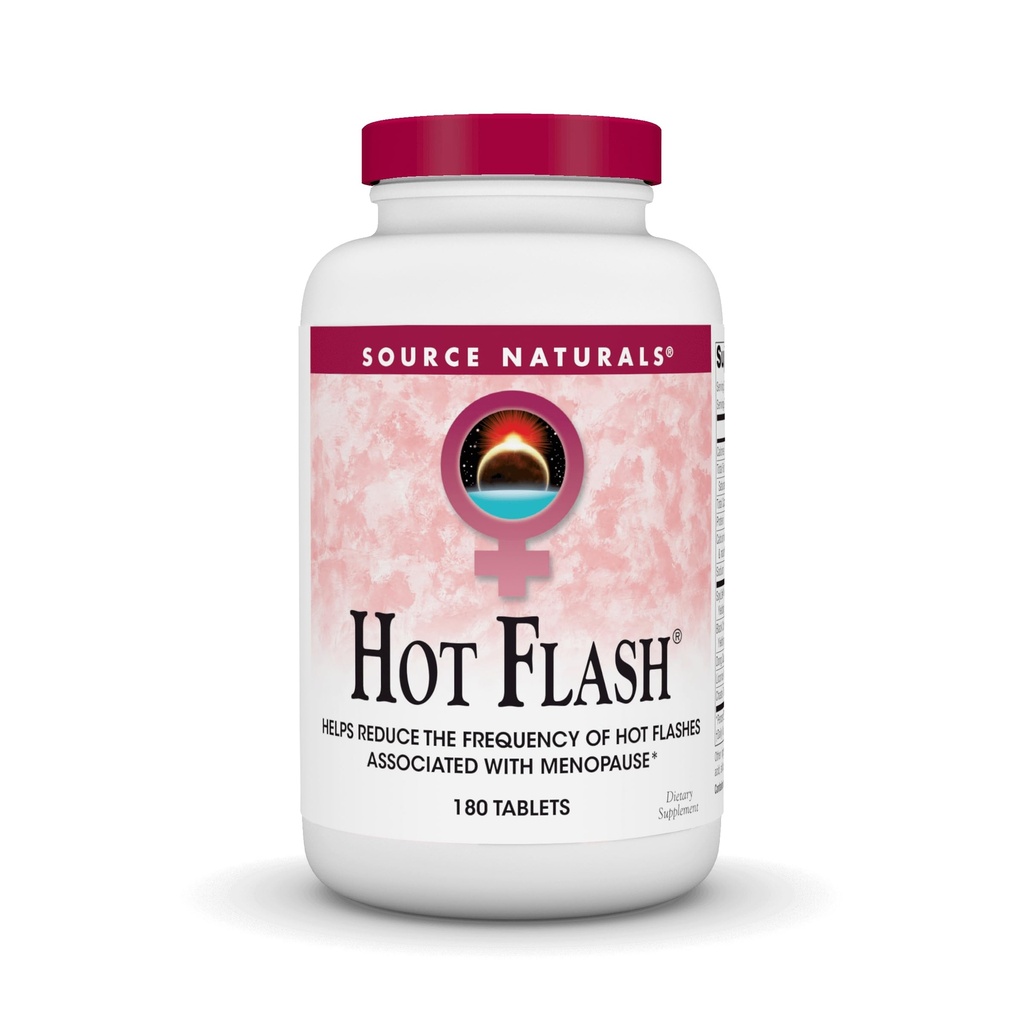 Source Naturals Hot Flash - Βοηθά στη μείωση της συχνότητας των καυτές αναλαμπές που σχετίζονται με την εμμηνόπαυση, μη GMO σόγια - 180 δισκία - 60 ημέρες προσφοράς