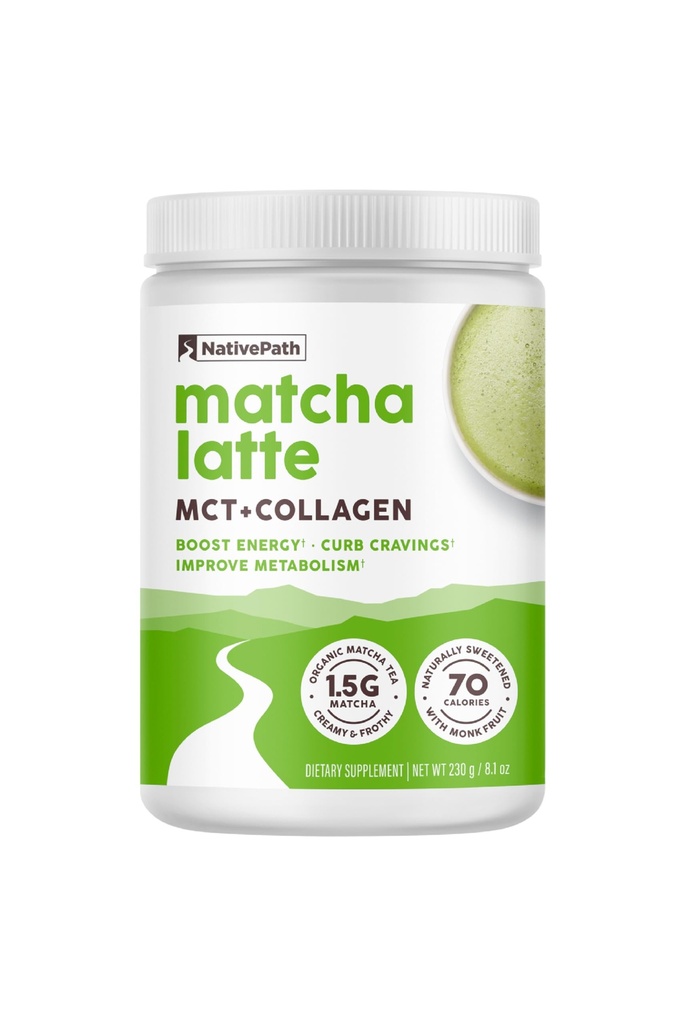 NativePath Collagen Peptides - Υδρολυμένος Τύπος 1 & 3 Collagen. Keto & Paleo Grass-Fed Protein Powder για τα μαλλιά, το δέρμα, τα νύχια, τα οστά, τις αρθρώσεις, digestion και περισσότερο - Δεν Γλουτένη ή γαλακτοκομικά (Matcha Latte, 230g)
