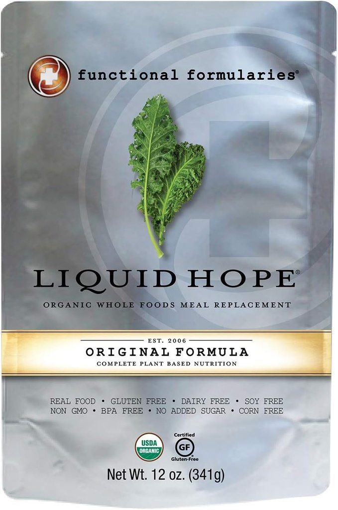 Λειτουργική Formularies Liquid Hope Organic Tube Feeding Formula and Nutritional Meal Replacement, 12 Oz Pouch, Single