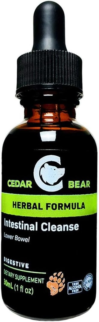 Cedar Bear Intestinal Καθαρίστε ένα υγρό βοτανικό συμπλήρωμα που μετριάζει το περιβάλλον του συστήματος Digestive, Επιτρέποντας Ωφέλιμη Χλωρίδα να ανθίσει 1 Fl Oz