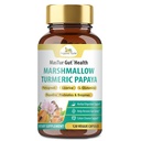 Organic Veda Marshmallow Turmeric Gut Supplement - Digestion Health, Leaky Gut Repair & Cleanse Support - Papaya Digestive Enzymes, Prebiotics, L-Glutamine, Green Banana, Psyllium Husk - 120 Κάψουλες