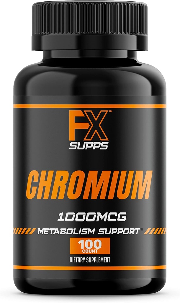 FX SUPPS Χρώμιο Πολυνικοτινικό 1000 mcg (100 κάψουλες) Συμπληρώματα Διαχείρισης Βάρος για άνδρες και γυναίκες