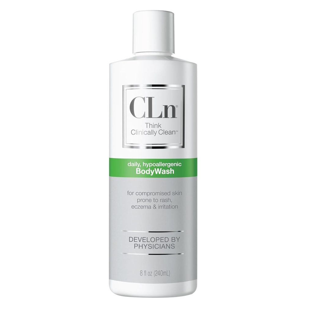 CLn® BodyWash –Non-Drying Body Wash, Για Συμβιβασμένο Δέρμα Prone to Eczema, Δερματίτιδα, Εξάνθημα & Hidradenitis Suppurativa, Fragrance-Free & Paraben-Free, 8 fl oz.