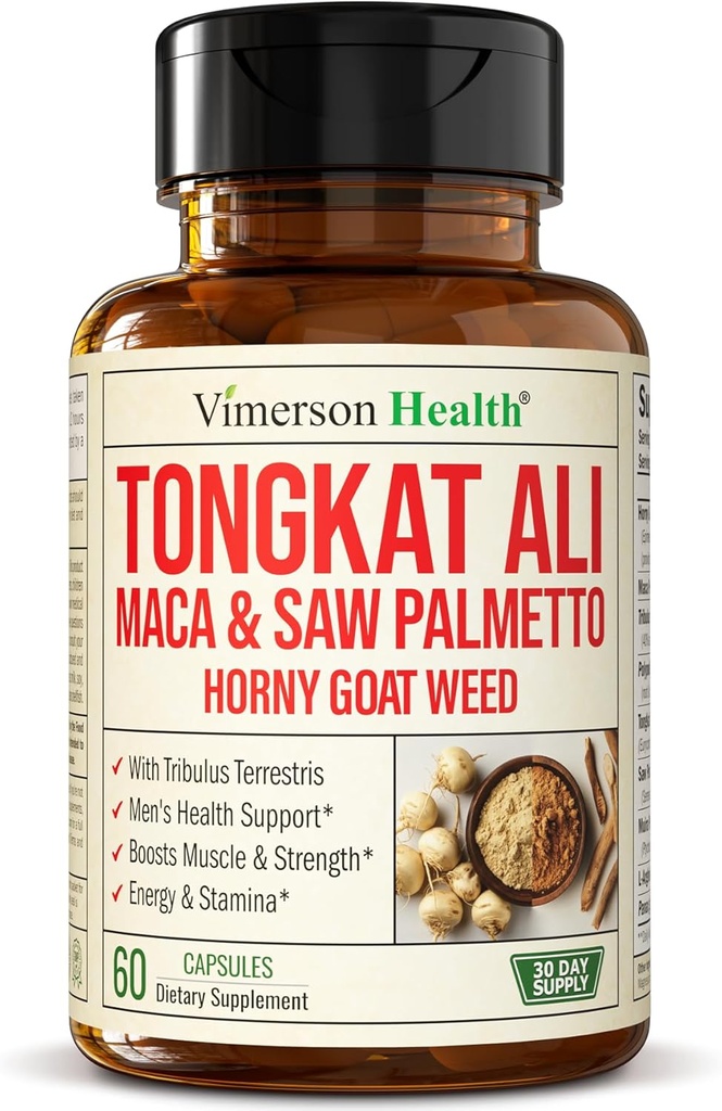 HornyGoatWeed for Men (1000mg ανά υπηρεσία) – Ανδρικό συμπλήρωμα ενίσχυσης w/ Maca Root, Tongkat Ali, Saw Palmetto, Panax Ginseng, Tribulus Terrestris & L-αργινίνη για την ενέργεια, την κίνηση και τη δύναμη