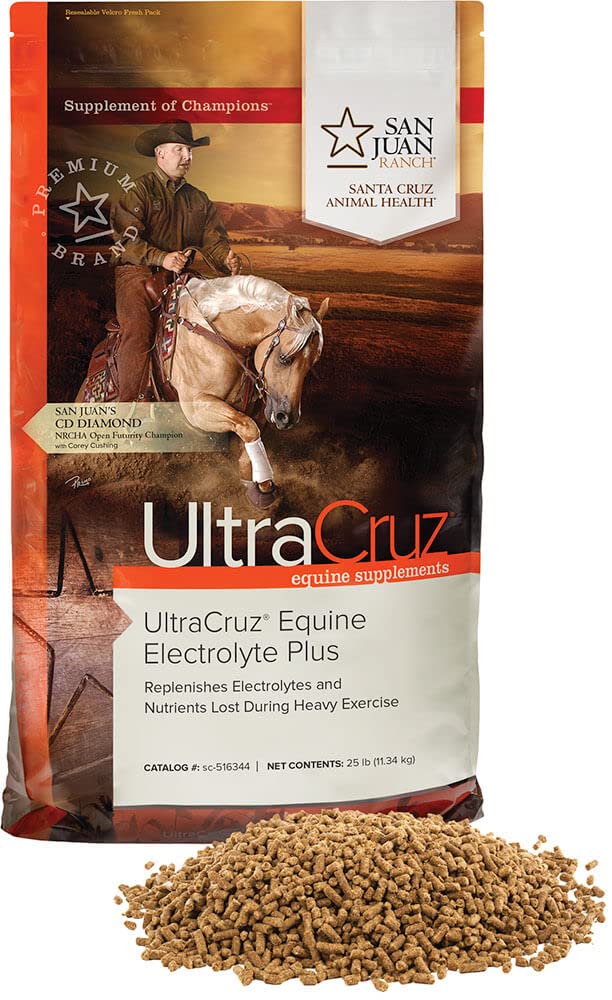 UltraCruz Equine Electrolyte Plus συμπλήρωμα για τα άλογα, 25 lb, Pellet (93 Ημέρα προσφοράς), sc-516344