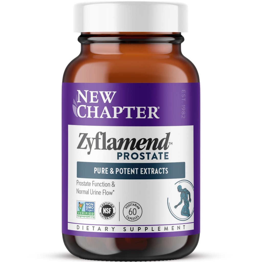 Νέο κεφάλαιο συμπλήρωμα προστάτη Zyflamend Prostate με πριονισμένο Palmetto + κολοκύθα σπορέλαιο + κουρκουμά για Prostate υγεία χορτοφαγική κάψουλα, 60 κόμης