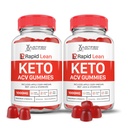 (2 Pack) Rapid Lean Keto ACV Gummies Advanced Formula 1000MG Rapid Lean Keto Gummies Apple Cider Vinegar Formulated with Roomegranate Beet Juice Powder B12 Vegan Non GMO 120 Gummys