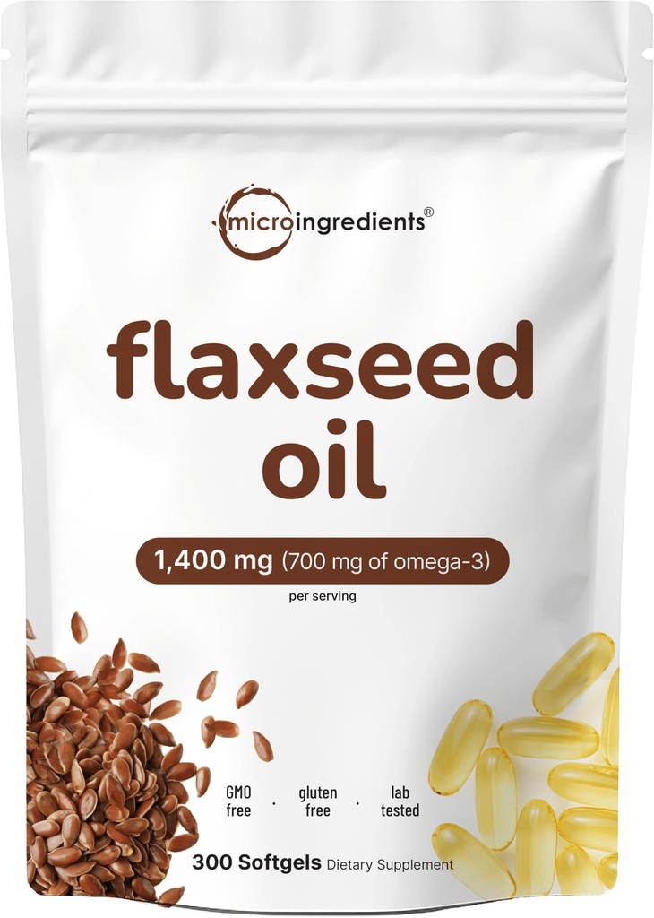 Λάδι λιναρόσπορου 1400mg Softgels, 300 Counts 